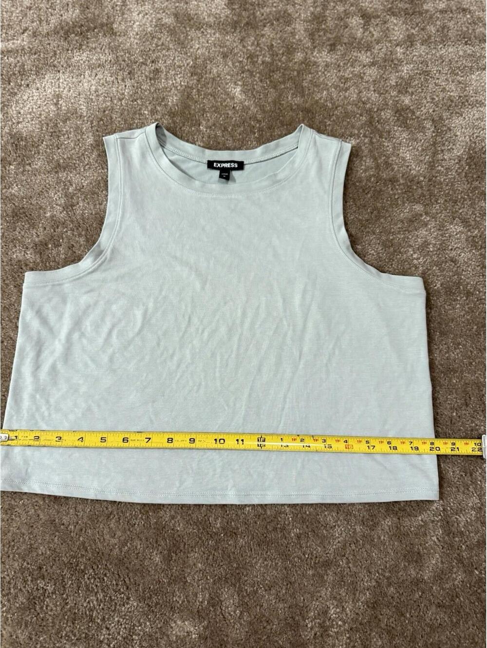 Express Body Contour Mint Green Racerback Tank Crop Top